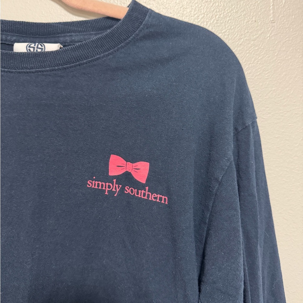 Simply Southern Navy Elephant Long Sleeve Tee - Picture 4 of 6